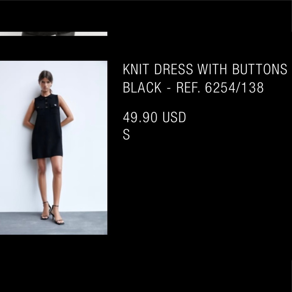 Zara black dress